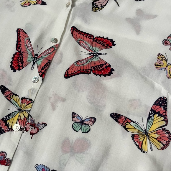 Springfield button down butterfly blouse - Picture 4 of 5